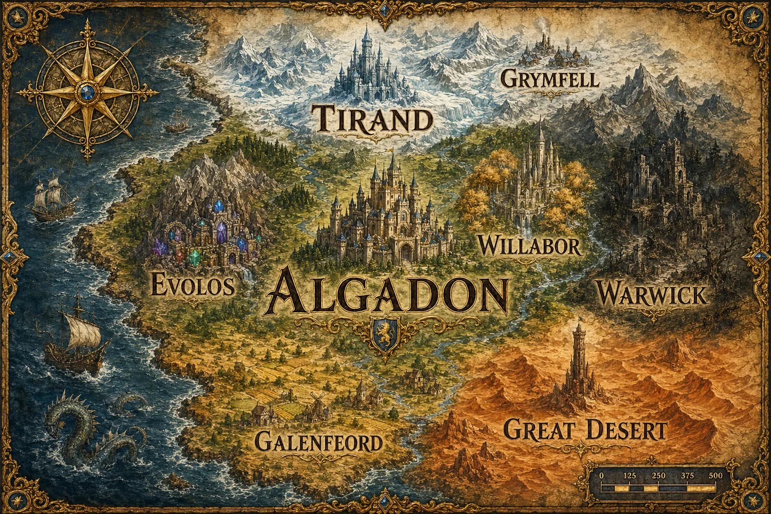 Map of the Kingdom of Algadon